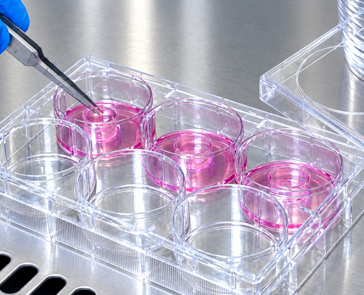 Pink Culture Plate and Blue Gloves